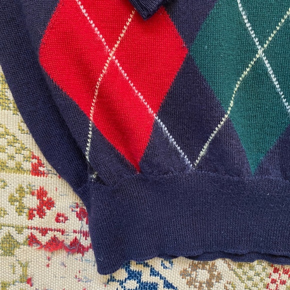 Vintage Pringle of Scotland Argyle Wool Sweater - Picture 3 of 8